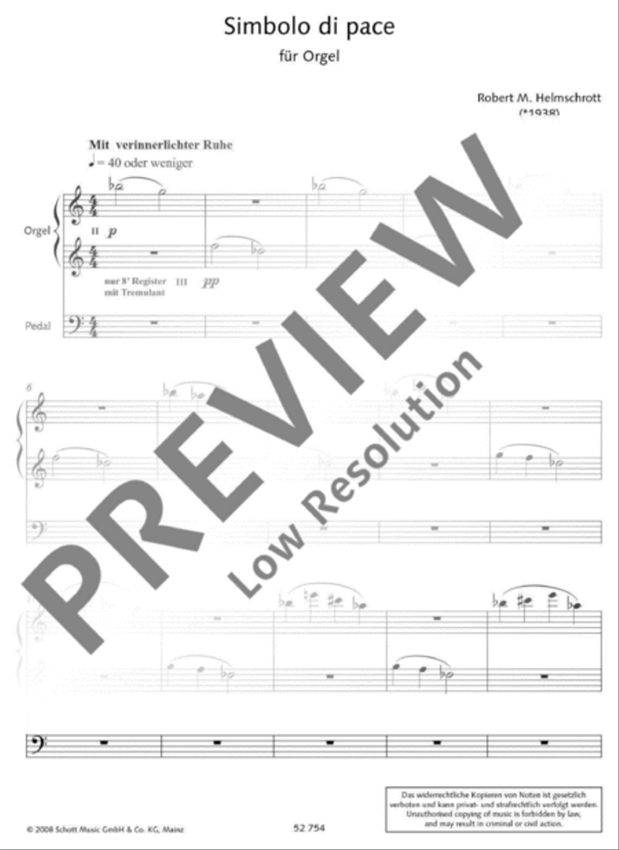 Simbolo di pace Simbolo di pace Organ scores gallery preview page 6