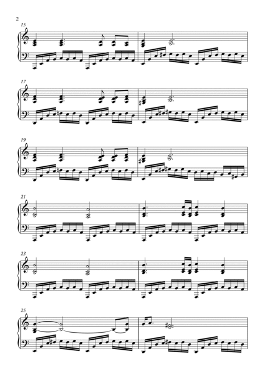 April 26 (Sailing Across the Night Sky) Piano Solo scores gallery preview page 2
