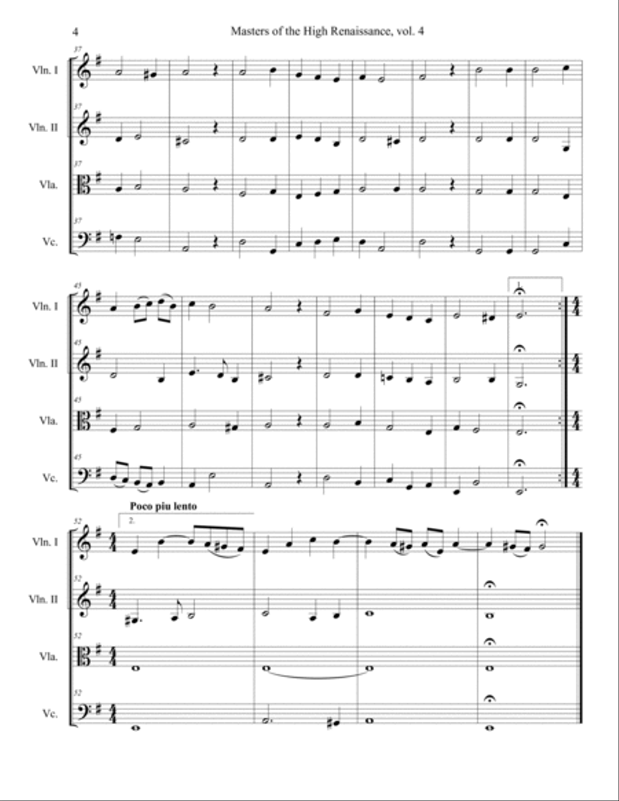 Renaissance Motets Arranged for Strings, vol. 4 - Victoria, Di Lasso String Orchestra scores gallery preview page 6