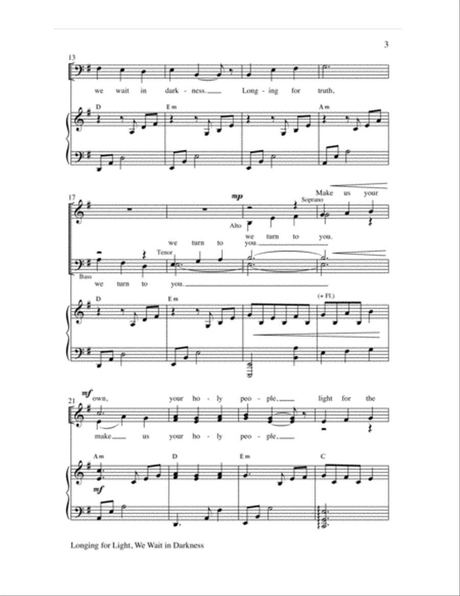 Longing for Light, We Wait in Darkness 4-Part scores gallery preview page 4