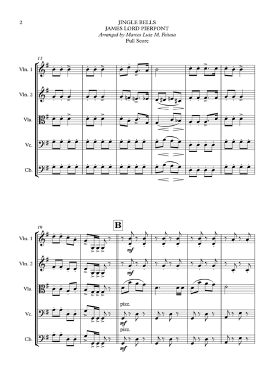 Jingle Bells - String Ensemble Cello scores gallery preview page 4