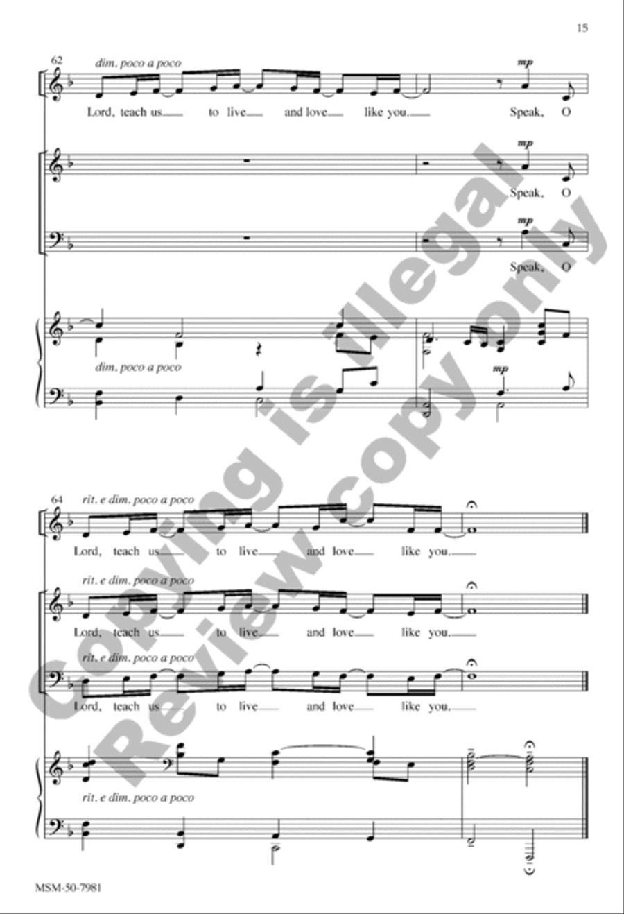 Speak, Lord 2-Part scores gallery preview page 14