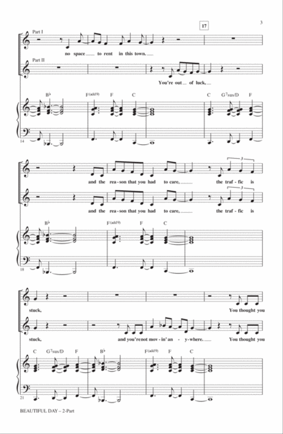 Beautiful Day 2-Part scores gallery preview page 2