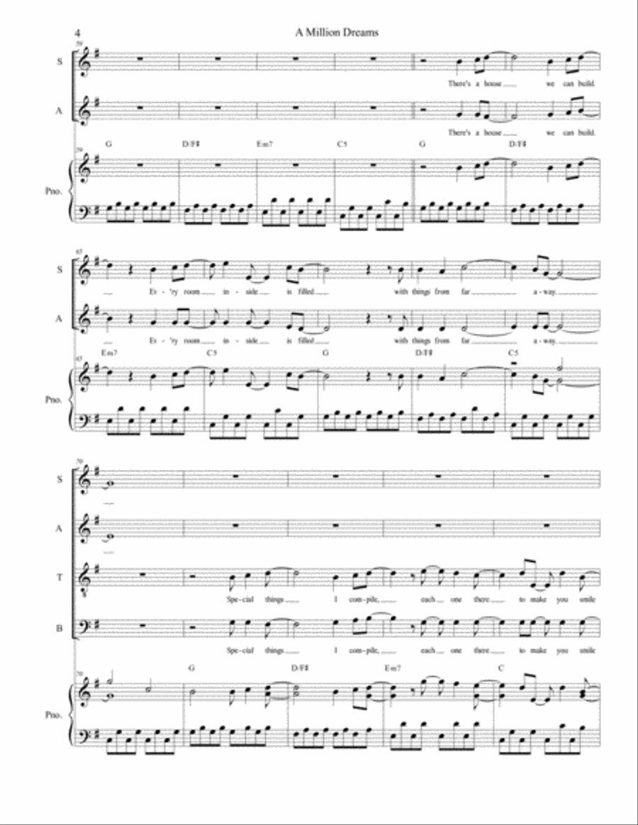 A Million Dreams 4-Part scores gallery preview page 4