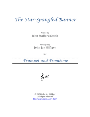 Book cover for The Star-Spangled Banner for Trumpet and Trombone