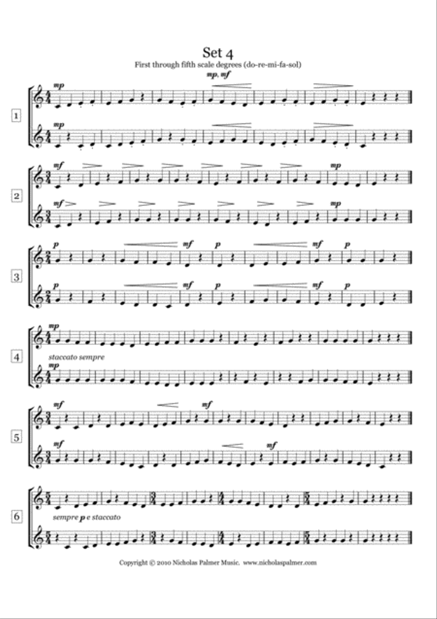 Sight-singing exercises for two-part choirs (SA or TB) TB scores gallery preview page 5