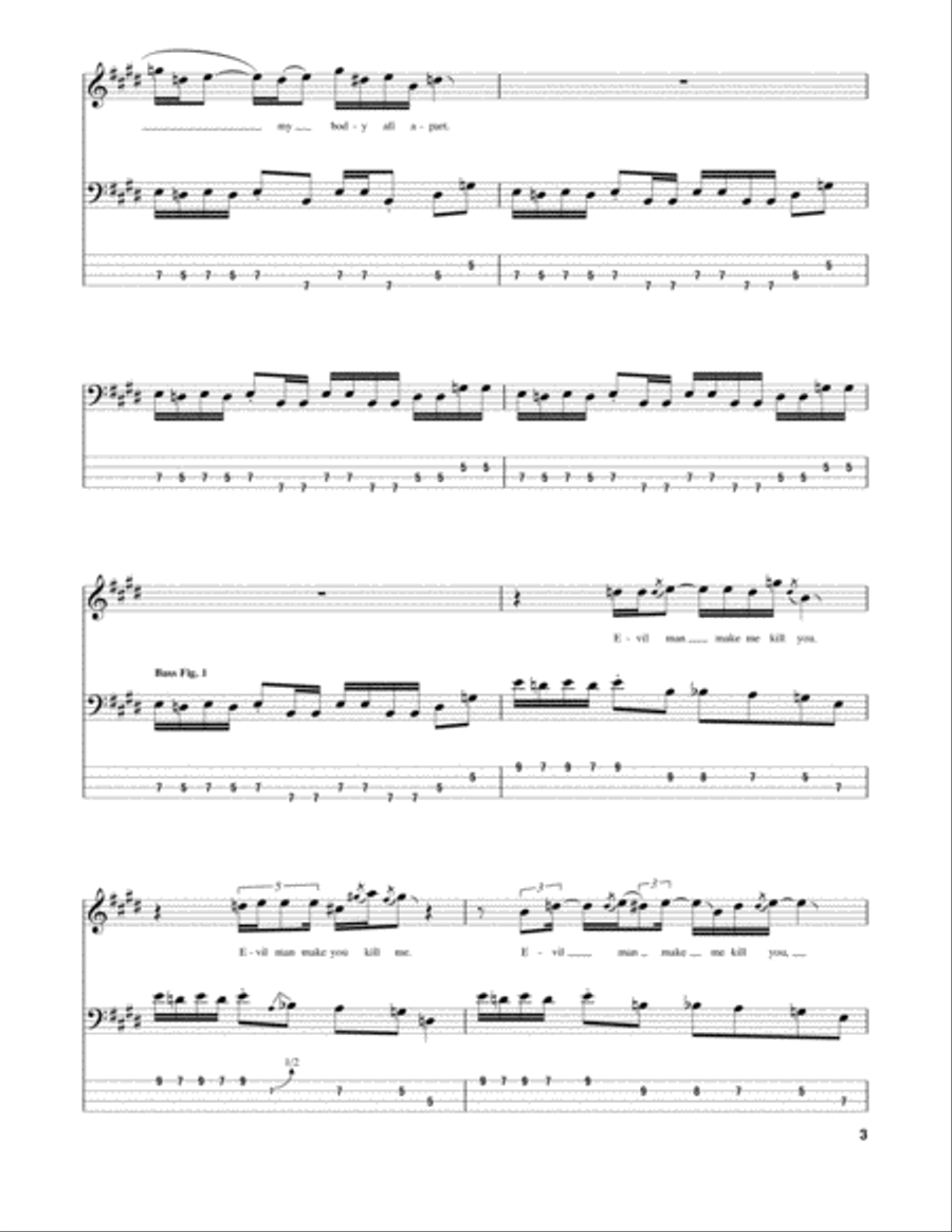Machine Gun Guitar Tablature scores gallery preview page 3