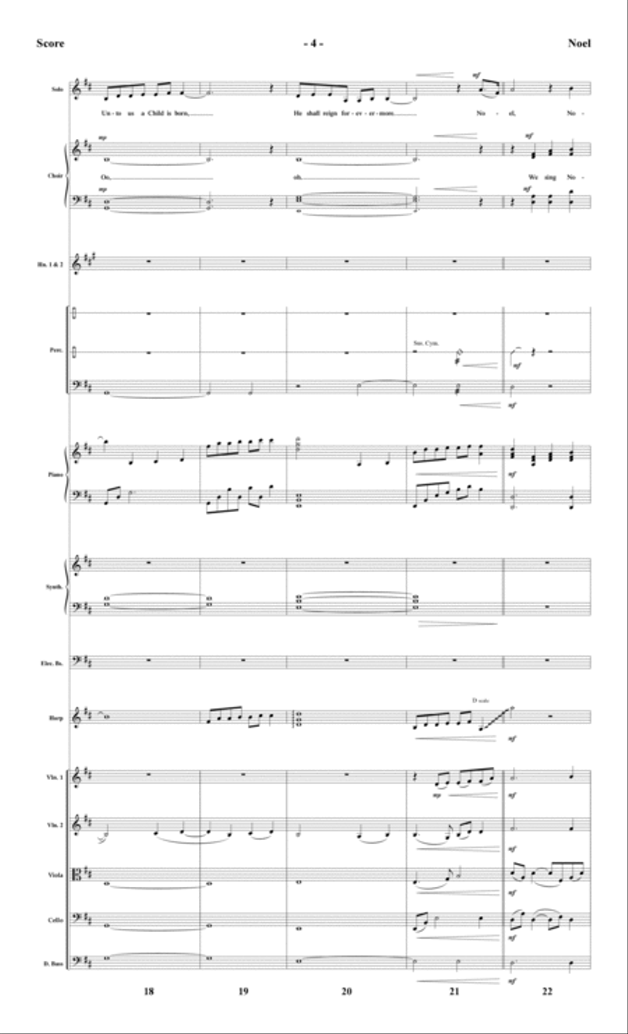 Noel (feat. Lauren Daigle) (arr. Heather Sorenson) - Full Score Choir scores gallery preview page 4