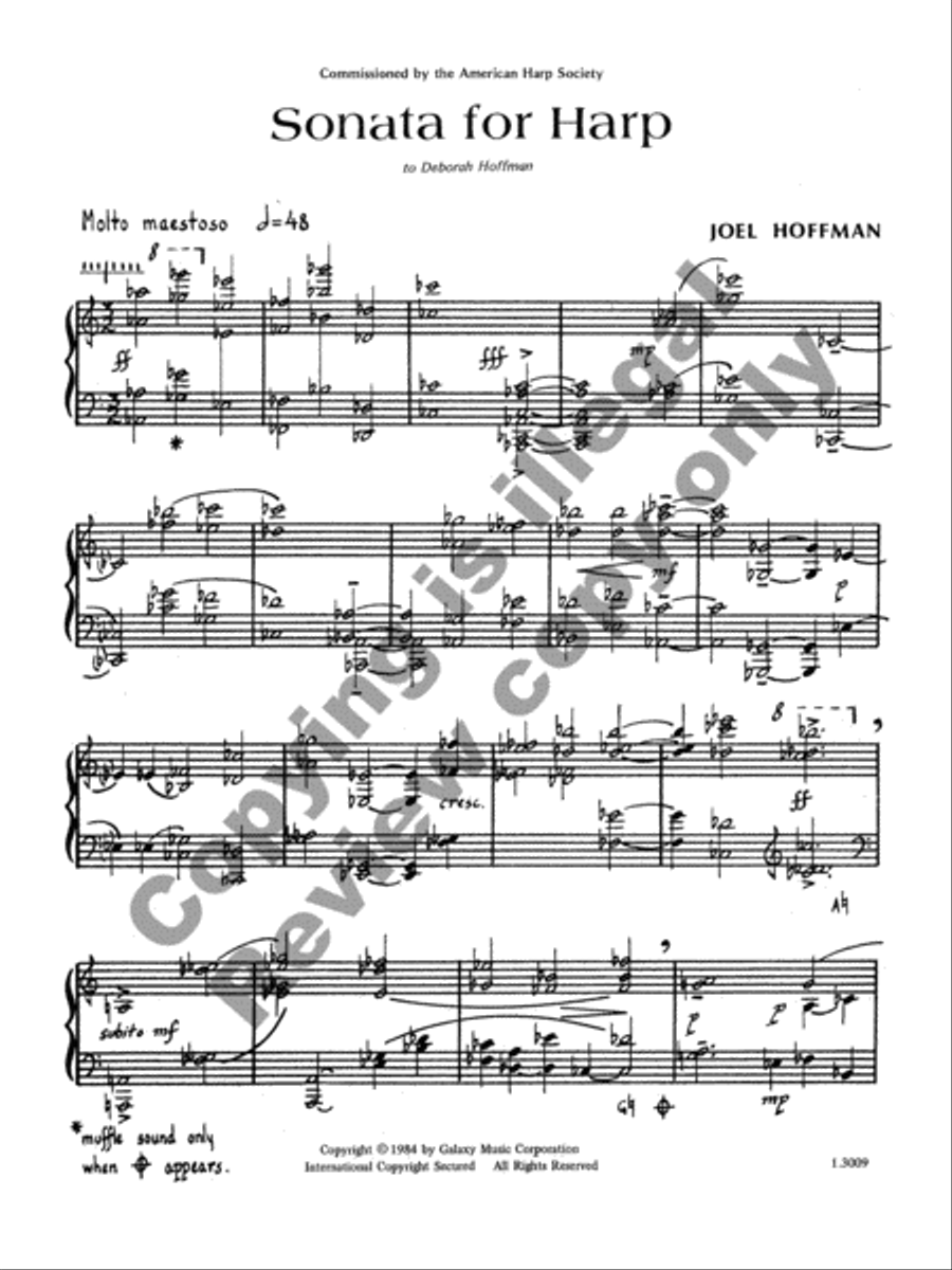 Sonata for Harp Harp scores gallery preview page 3