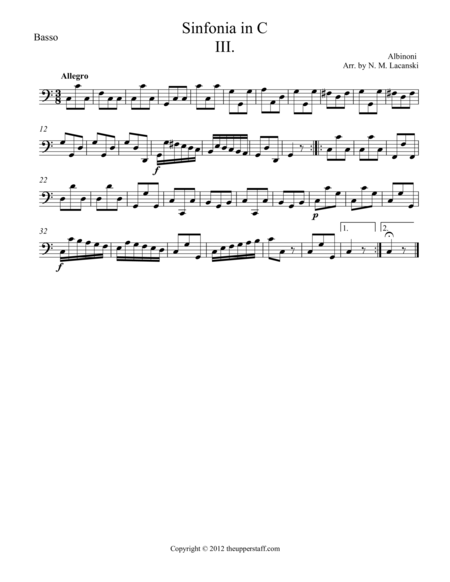 Sinfonia in C Movement III