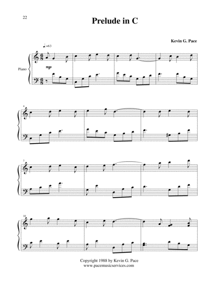 Prelude in C - easy piano solo image number null