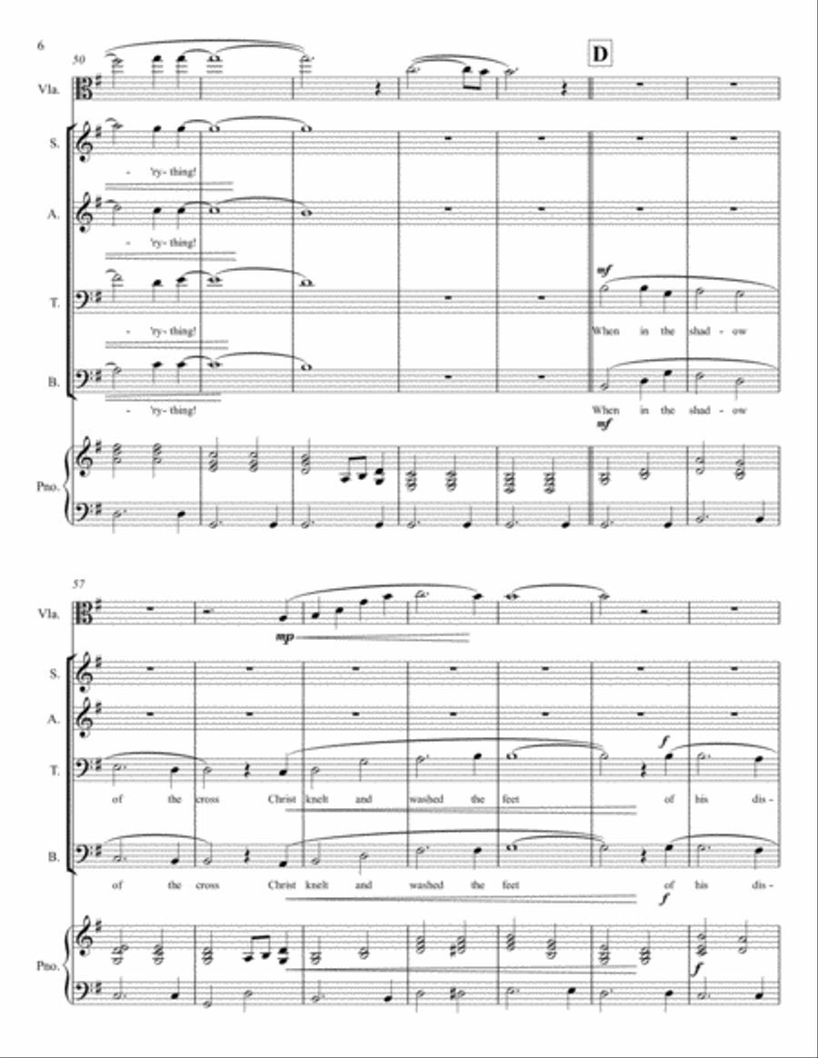 Love Consecrates the Humblest Act (Grace Changes Everything) 4-Part scores gallery preview page 6