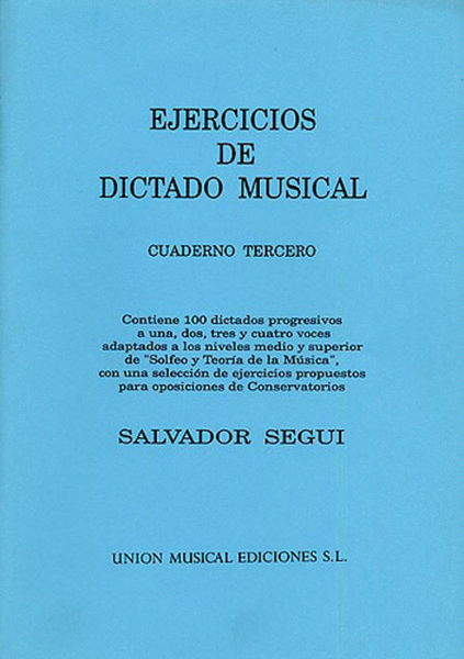 Ejercicios De Dictado Musical Volume 3