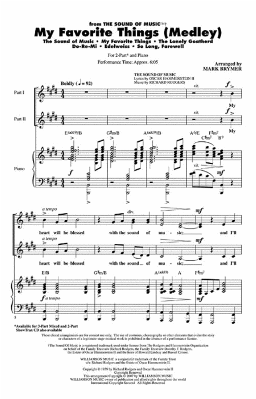 My Favorite Things (Medley) 2-Part scores gallery preview page 2
