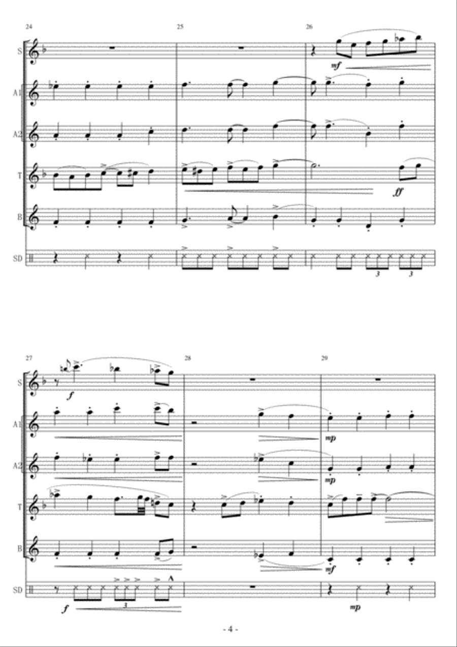 Sesame Street Theme Woodwind Quintet scores gallery preview page 4