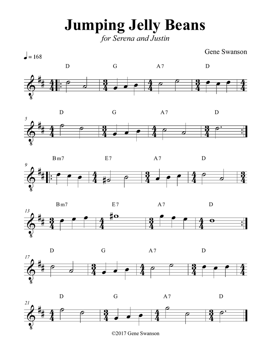 Jumping Jelly Beans - Play Along! Piano scores gallery preview page 1