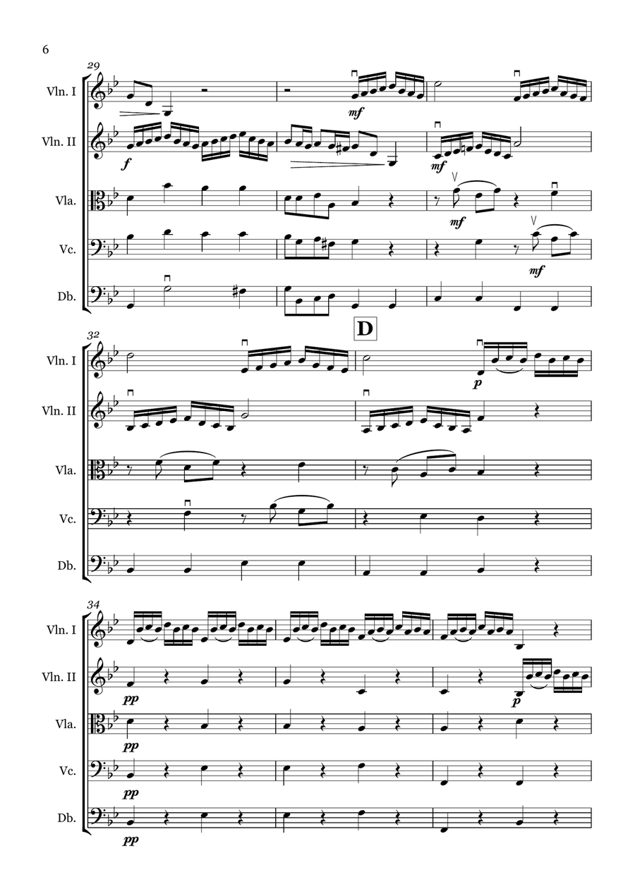 Allegro from Concerto for Two Cellos in G Minor RV 531 String Orchestra scores gallery preview page 6