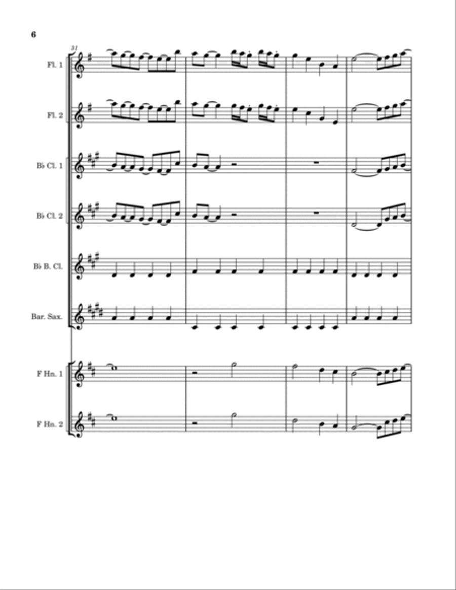 Eleanor Rigby Woodwind Ensemble scores gallery preview page 6