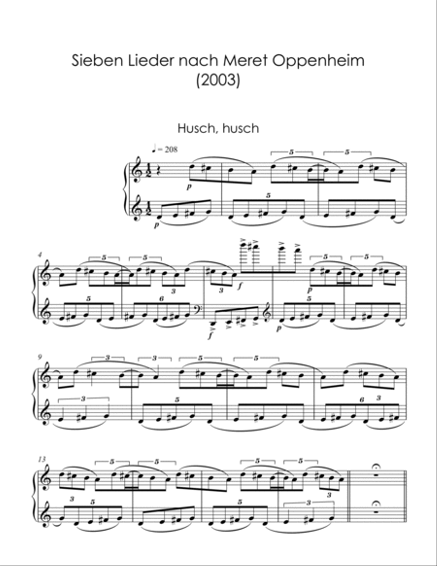Lieder nach Meret Oppenheim Voice scores gallery preview page 3
