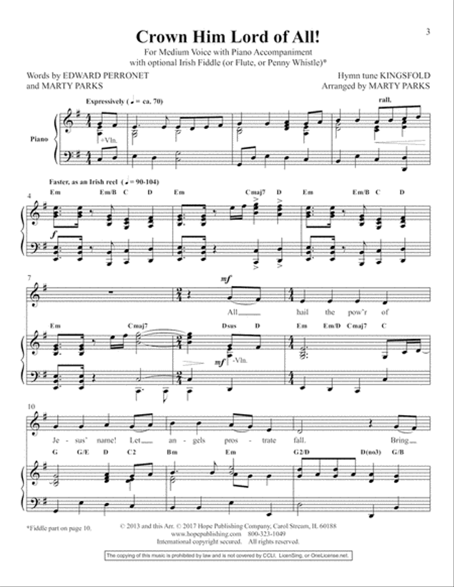Crown Him Lord of All! Solo-Digital Download Choir scores gallery preview page 3