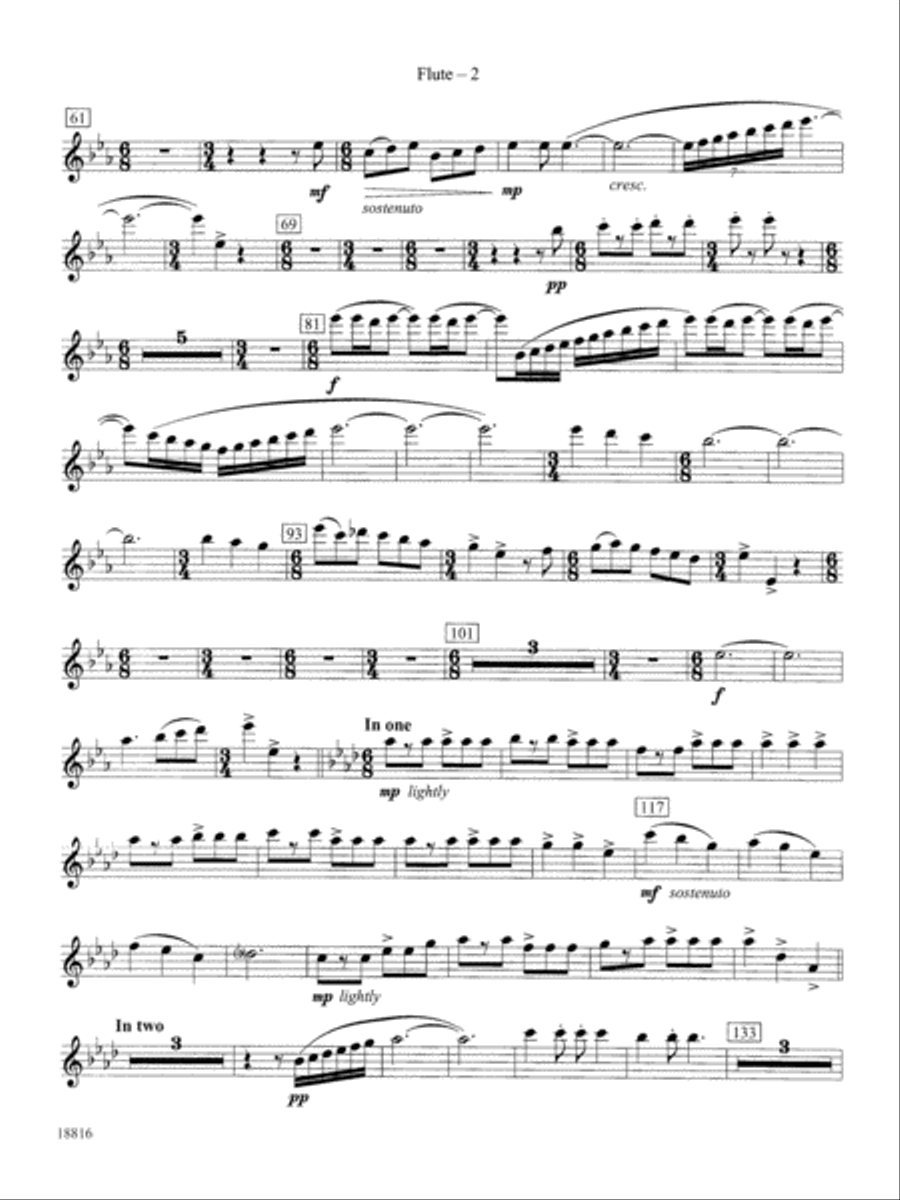 Canarios Fantasia: Flute Canarios Fantasia: Flute Concert Band scores gallery preview page 2
