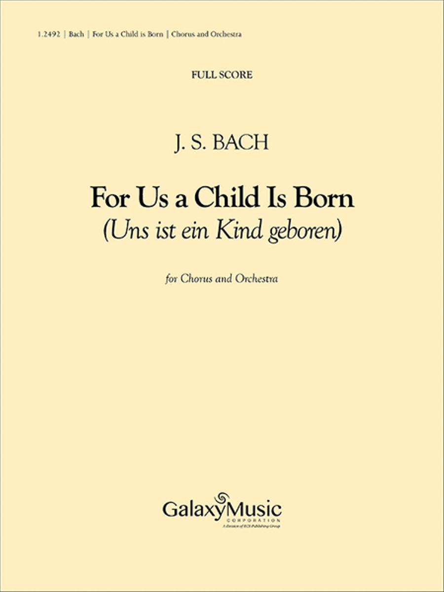 For Us a Child is Born (Additional Orchestral Score) Choir scores gallery preview page 1