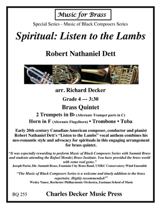 Spiritual: Listen to the Lambs for Brass Quintet