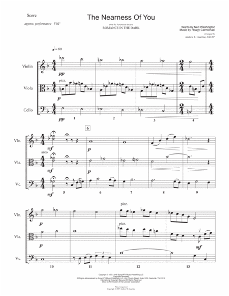 The Nearness Of You The Nearness Of You String Trio scores gallery preview page 2