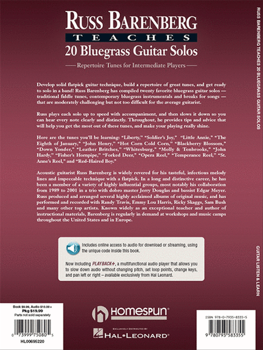 Russ Barenberg Teaches 20 Bluegrass Guitar Solos Acoustic Guitar scores gallery preview page 6