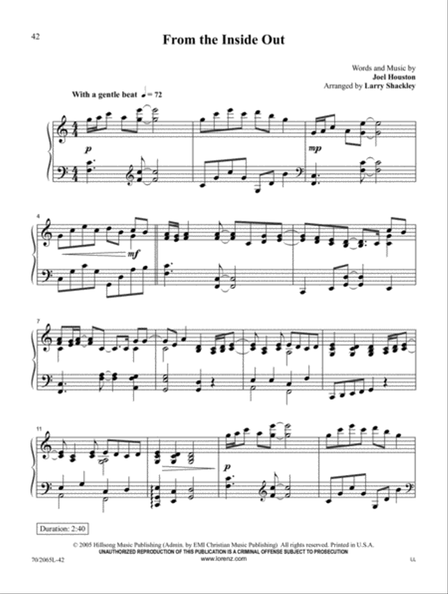 Lord of All Creation Piano Solo scores gallery preview page 21