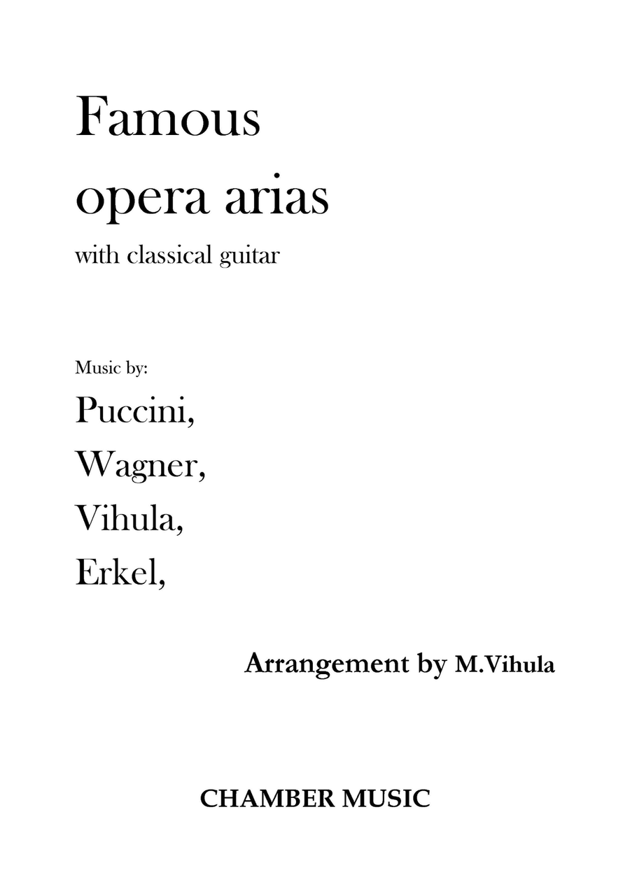 Famous opera arias with classical guitar Small Ensemble scores gallery preview page 4
