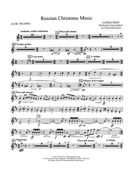 Russian Christmas Music: 2nd B-flat Trumpet