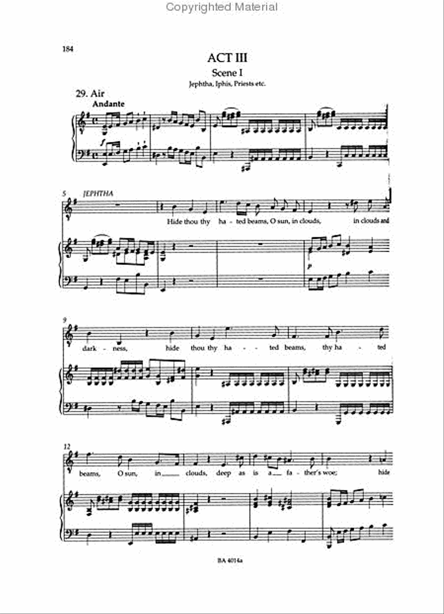 Jephtha, HWV 70 SSATB scores gallery preview page 4