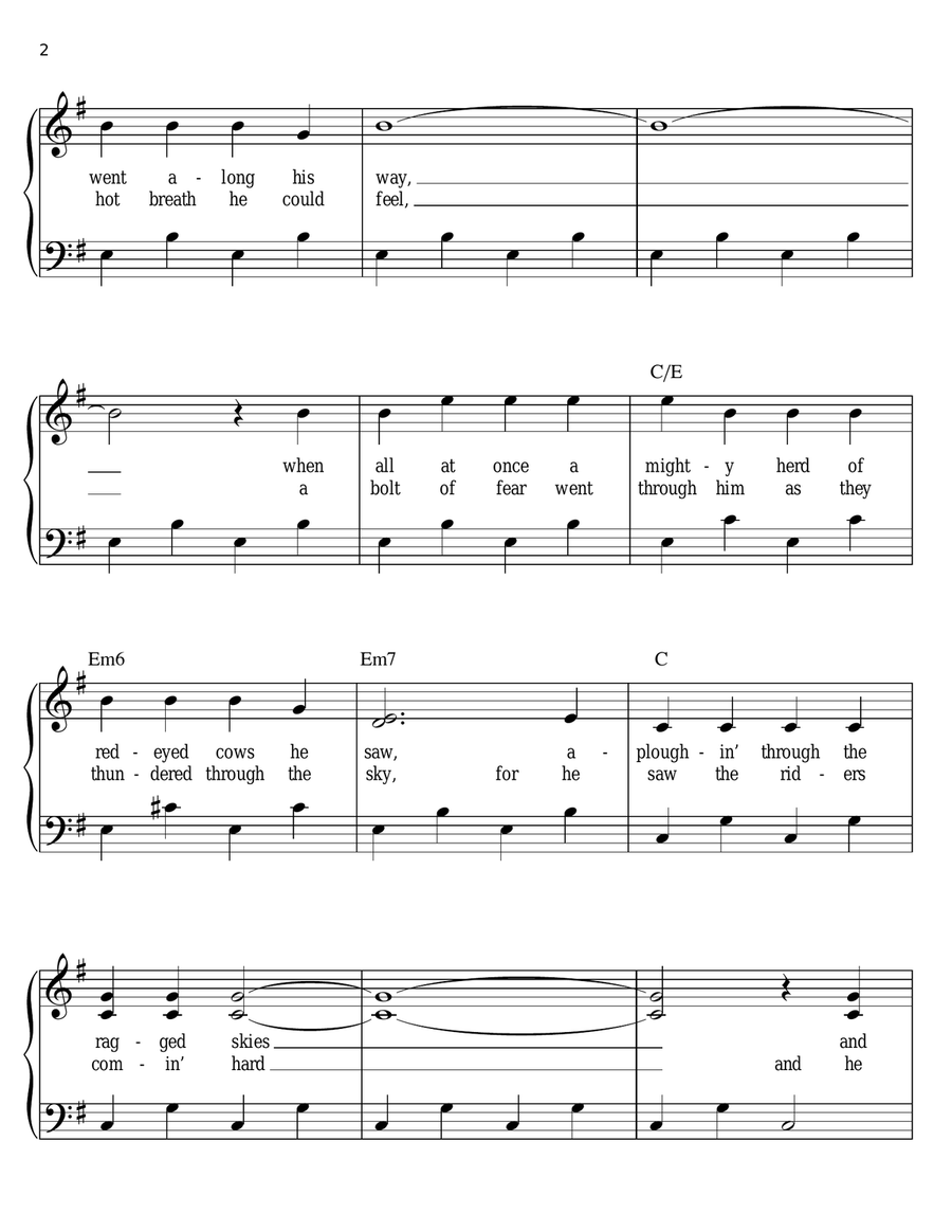 (Ghost) Riders In The Sky (A Cowboy Legend) Voice scores gallery preview page 2