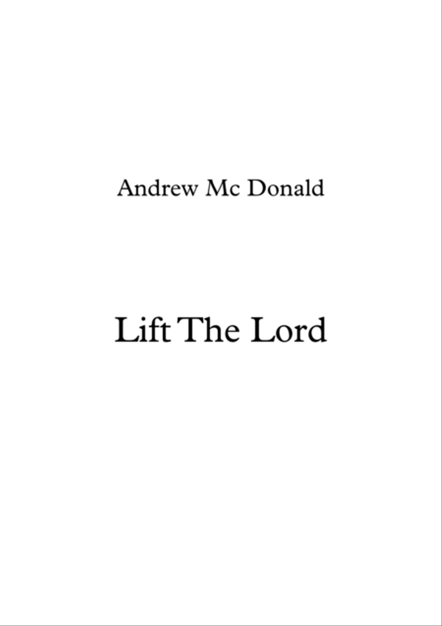 Lift The Lord Lift The Lord Voice scores gallery preview page 1