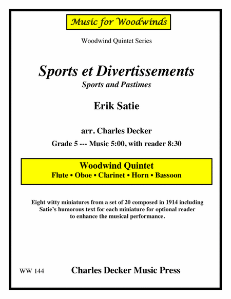 Sports et Divertissements for Woodwind Quintet image number null