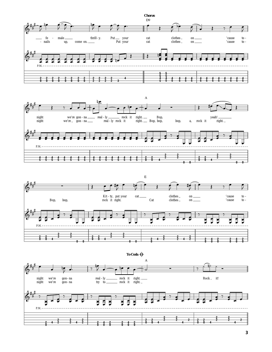 Put Your Cat Clothes On Acoustic Guitar scores gallery preview page 3
