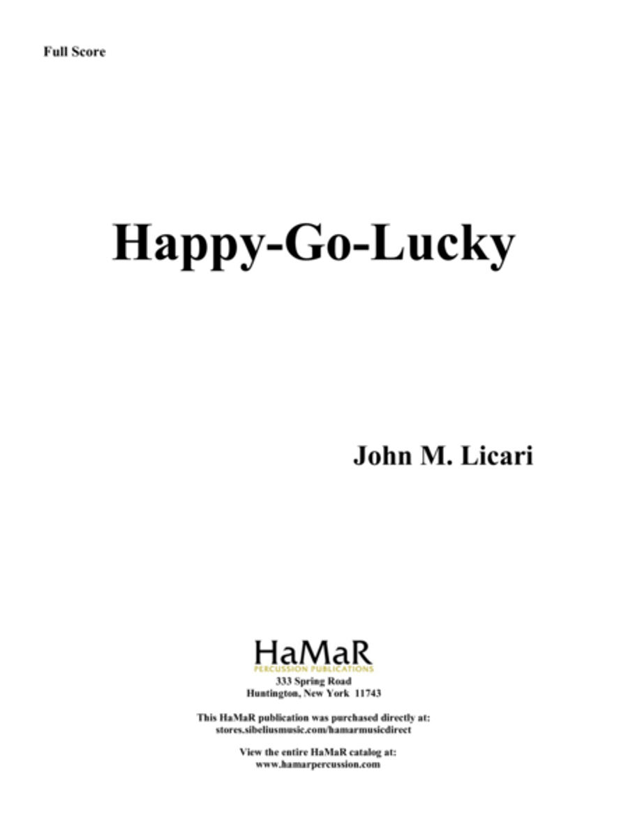 Happy-Go-Lucky Happy-Go-Lucky Vibraphone scores gallery preview page 1