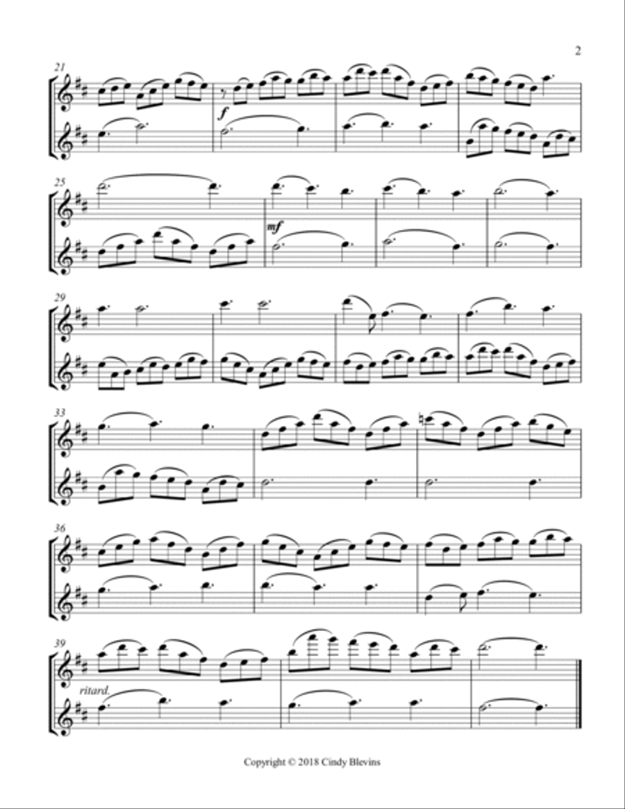 Jesu, Joy of Man's Desiring, for Flute Duet Flute Duet scores gallery preview page 3
