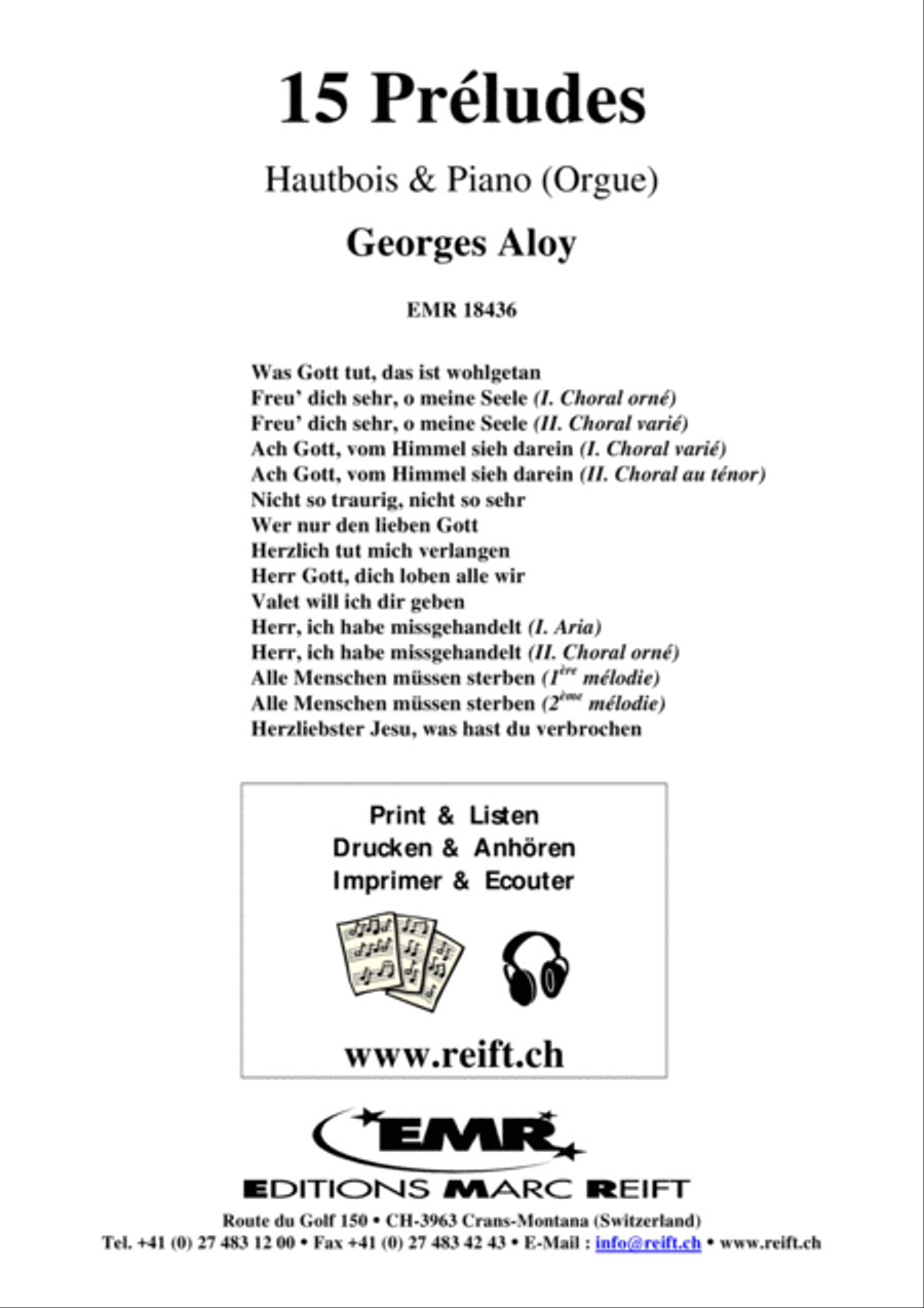 15 Preludes Organ scores gallery preview page 2
