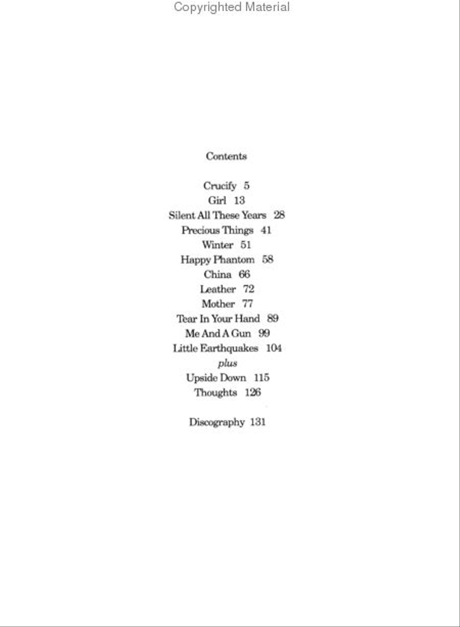 Tori Amos – Little Earthquakes Piano, Vocal, Guitar scores gallery preview page 3