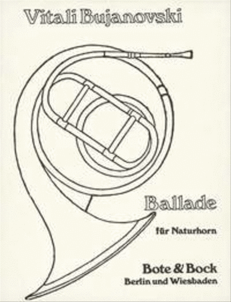 Ballad for Natural horn Horn scores gallery preview page 1
