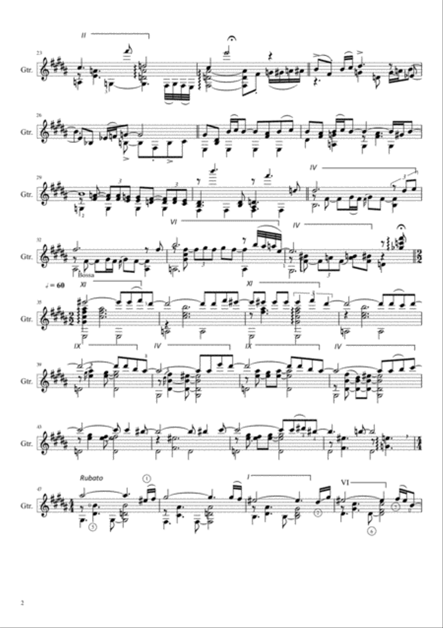 Obstinado (Tango) Obstinado (Tango) Classical Guitar scores gallery preview page 2