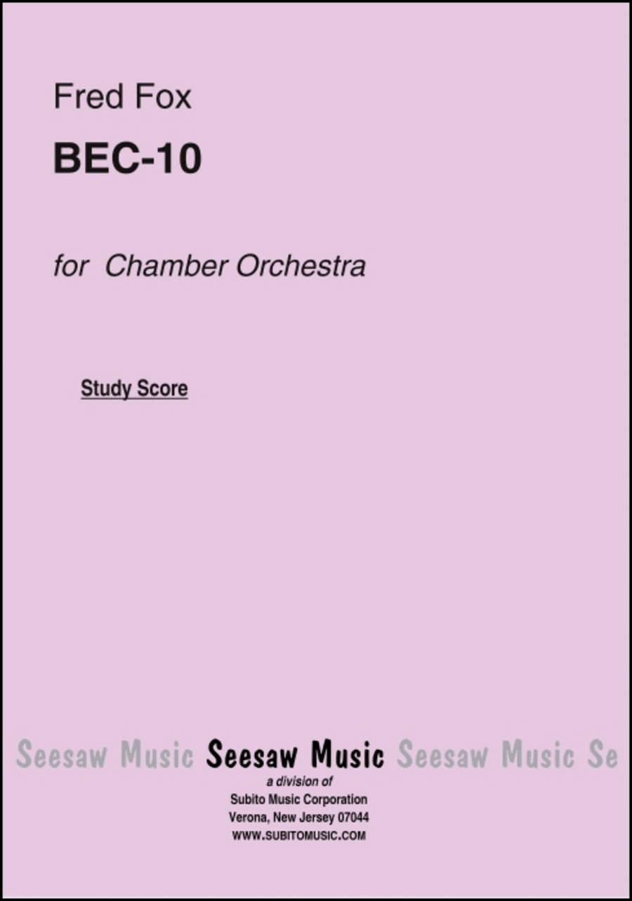 BEC-10 Chamber Orchestra scores gallery preview page 1