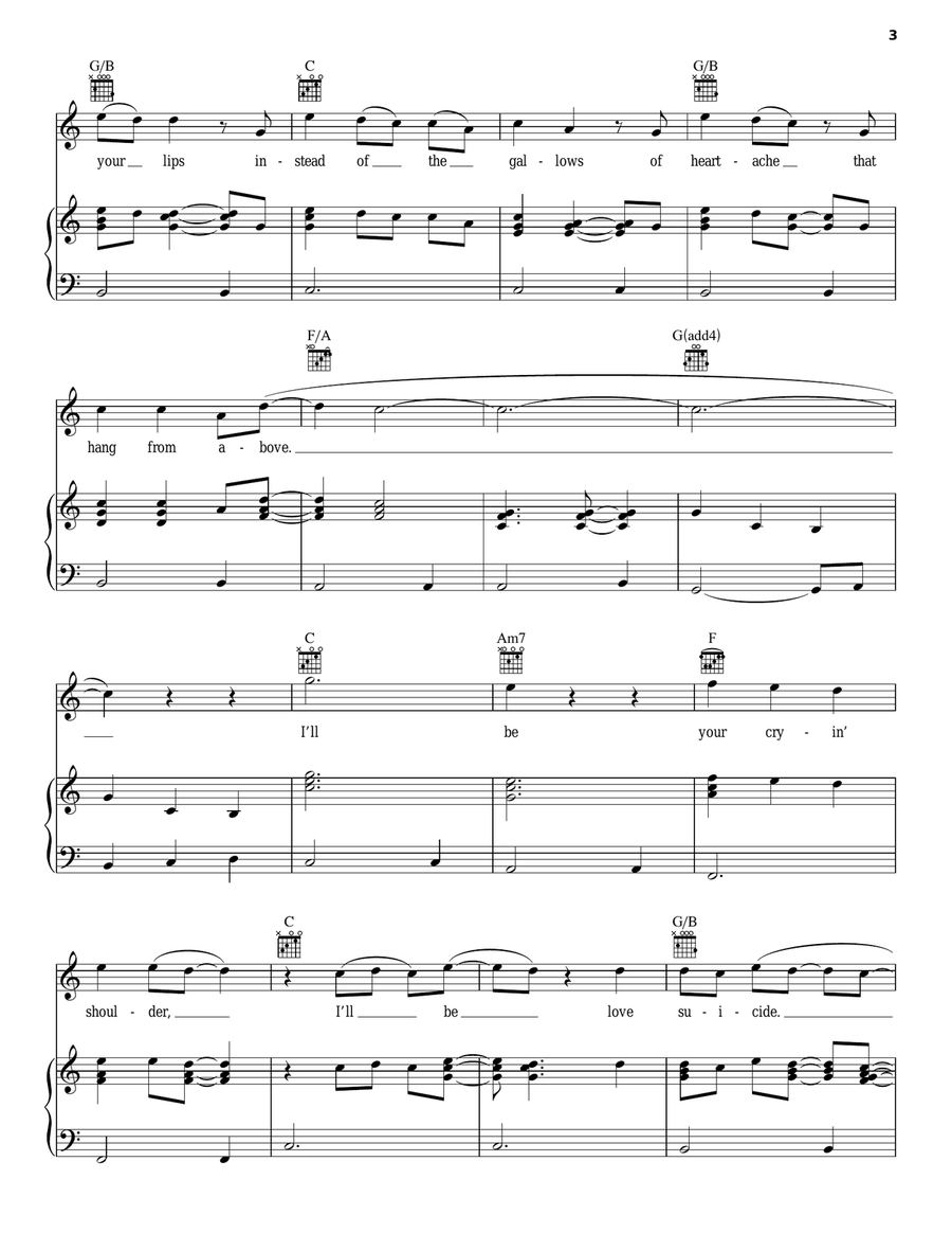 I'll Be Piano, Vocal, Guitar scores gallery preview page 3