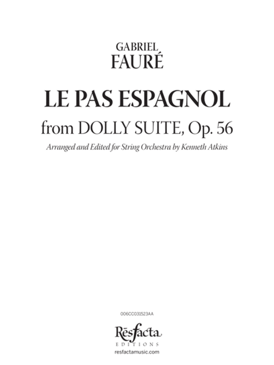 "Le pas espagnol" from DOLLY SUITE, Op. 56 image number null