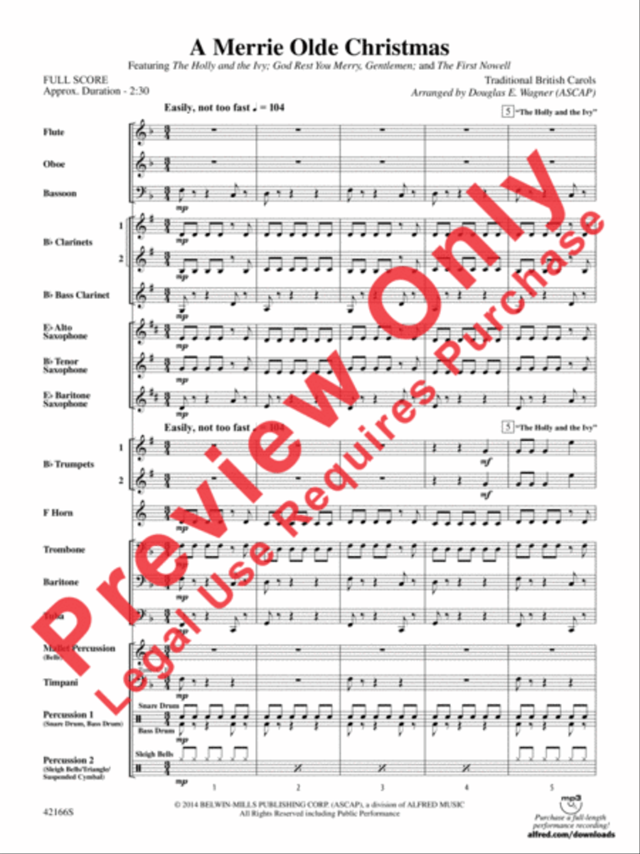 A Merrie Olde Christmas A Merrie Olde Christmas Concert Band scores gallery preview page 3
