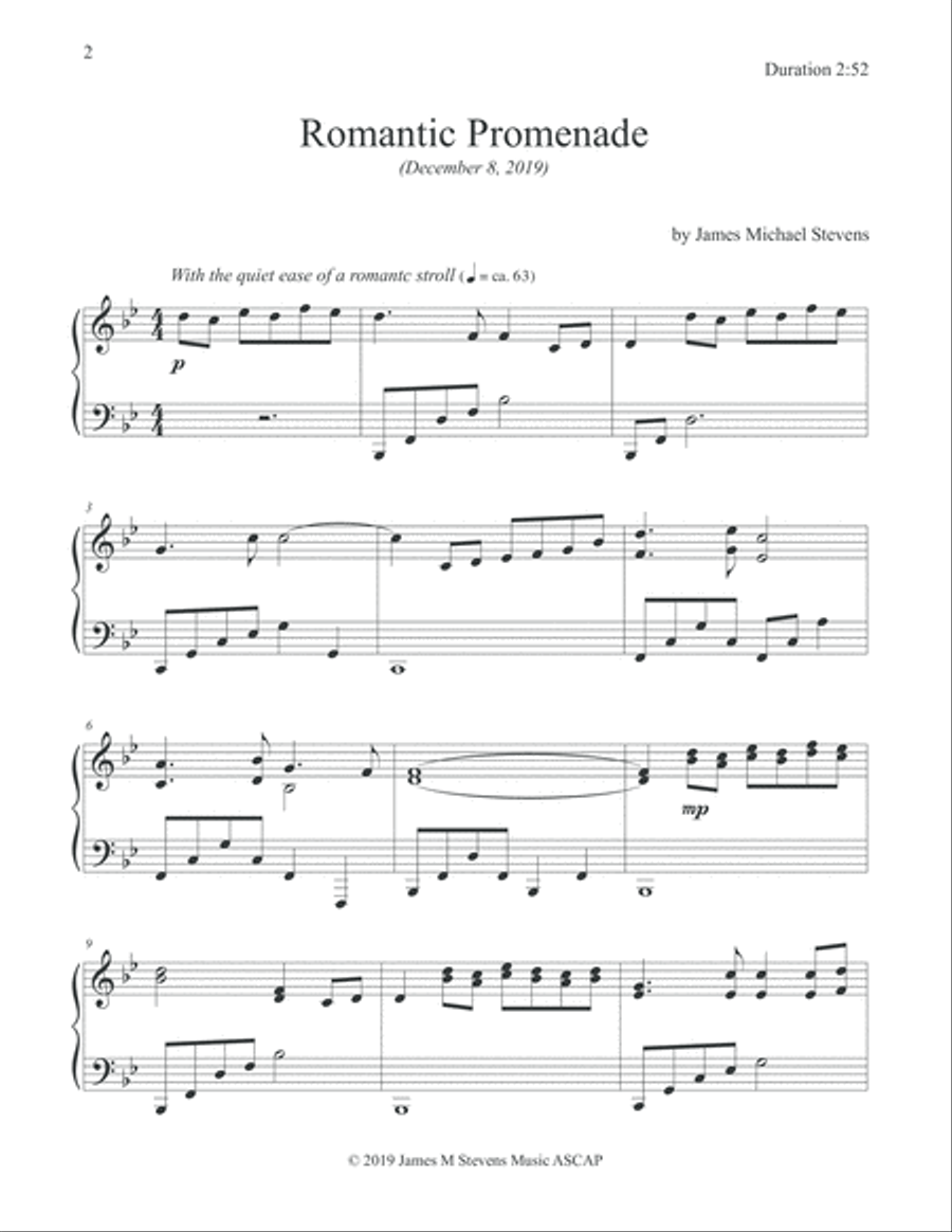 Romantic Promenade - Piano Solo Piano Solo scores gallery preview page 2