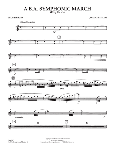 A.B.A. Symphonic March (Kitty Hawk) - English Horn