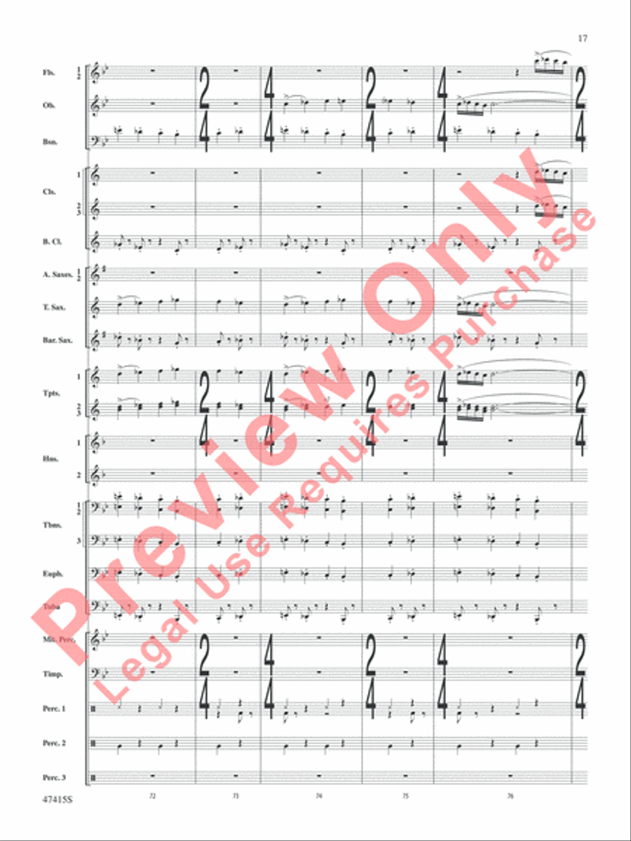 Blessed Are They Concert Band scores gallery preview page 18